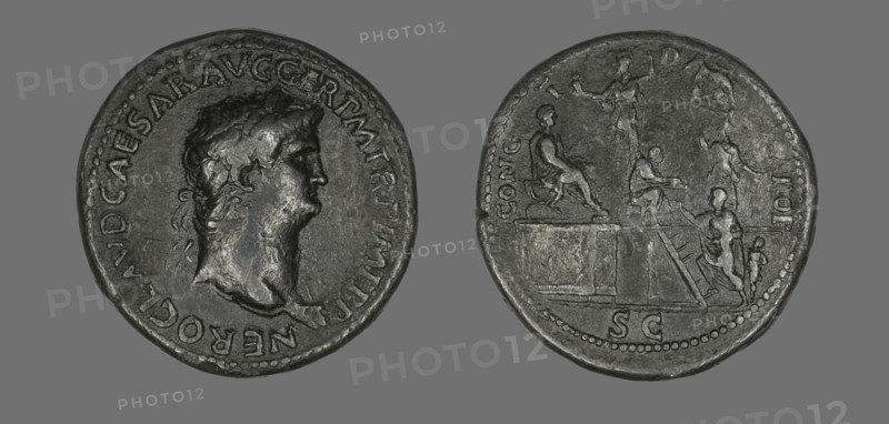 Coin Portraying Emperor Nero, 54-68.