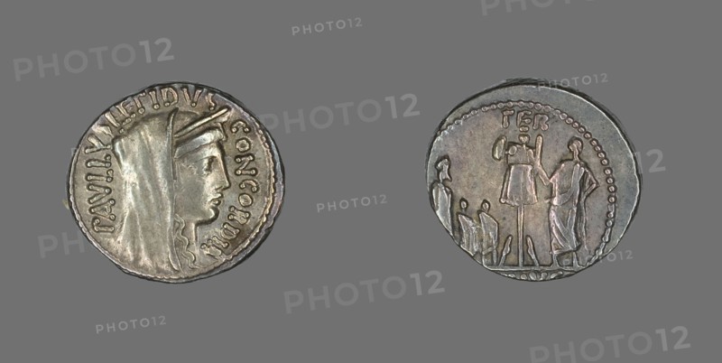 Denarius (Coin) Depicting the Goddess Concordia, about 62 BCE.