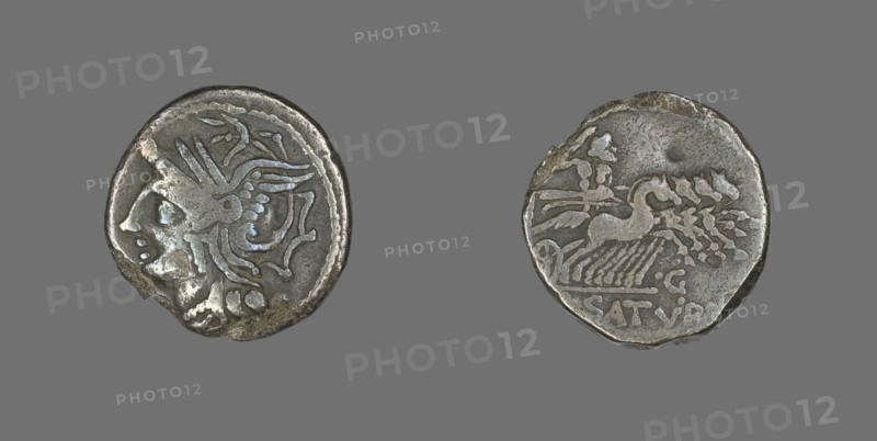 Denarius (Coin) Depicting the Goddess Roma, 104 BCE.
