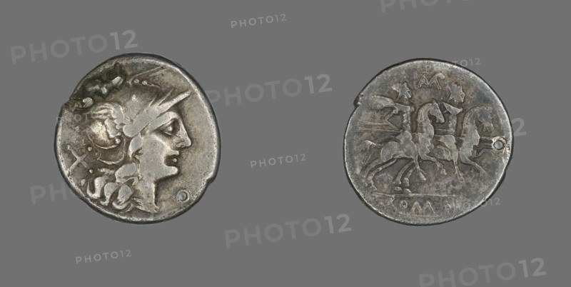 Denarius (Coin) Depicting the Goddess Roma, 189-180 BCE.