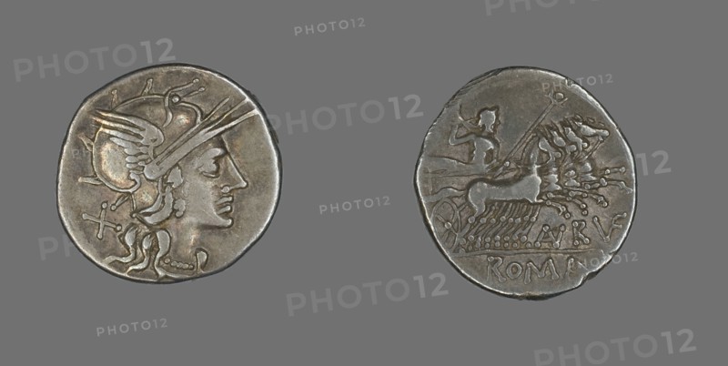 Denarius (Coin) Depicting the Goddess Roma, 144 BCE.