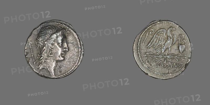 Denarius (Coin) Depicting the Genius Populi Romani, about 55 BCE.