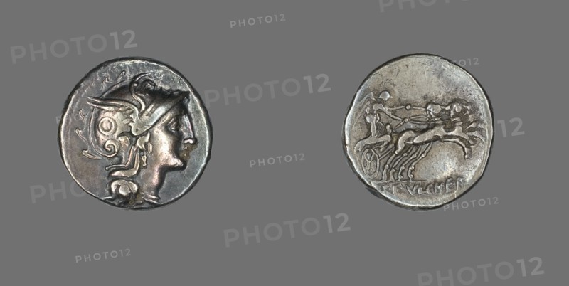 Denarius (Coin) Depicting the Goddess Roma, 110-109 BCE.