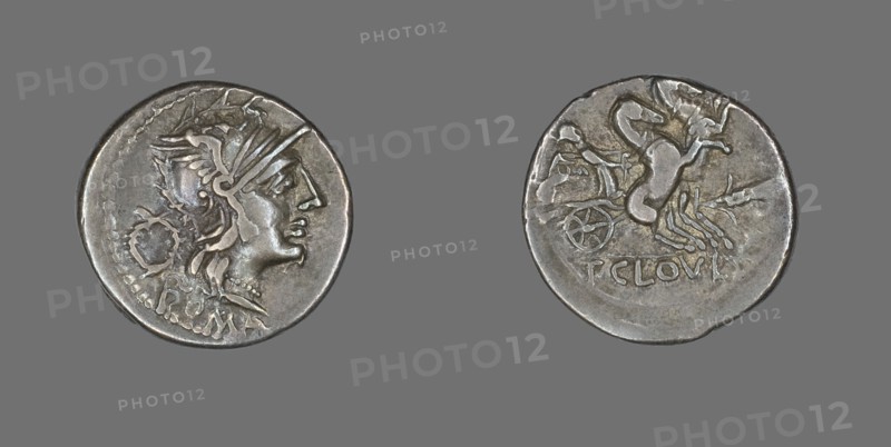 Denarius (Coin) Depicting the Goddess Roma, 128 BCE.