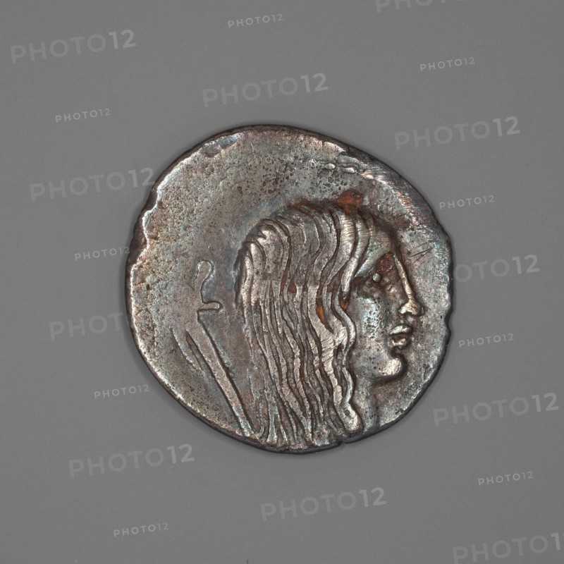 Denarius (Coin) Depicting a Female Head, about 48 BCE.