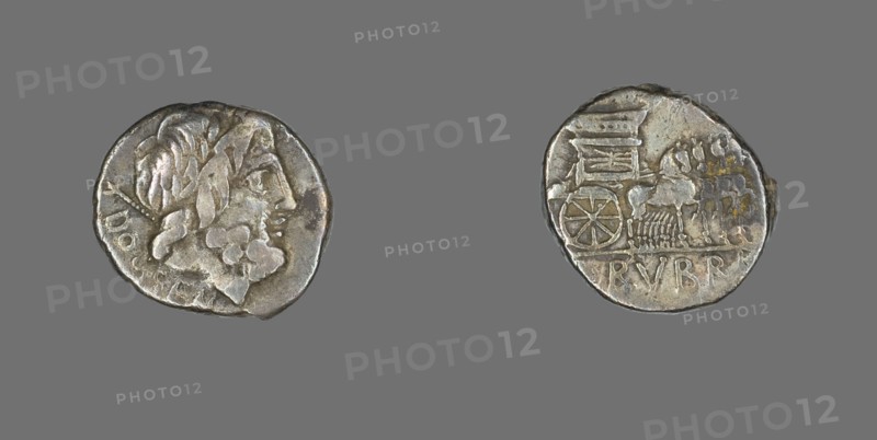 Denarius (Coin) Depicting the God Jupiter, about 87 BCE.