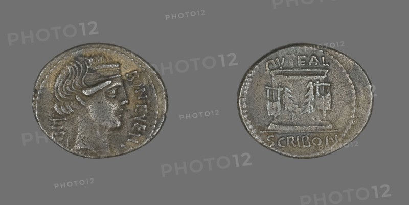 Denarius (Coin) Depicting Bonus Eventus, 62 or 54 BCE.