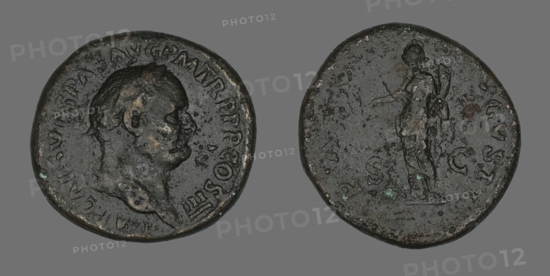 Sestertius (Coin) Portraying Emperor Vespasian, 69-79.