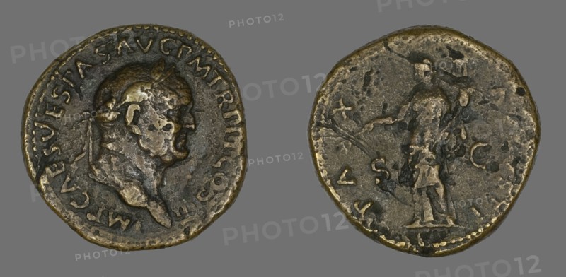 Sestertius (Coin) Portraying Emperor Vespasian, 71.