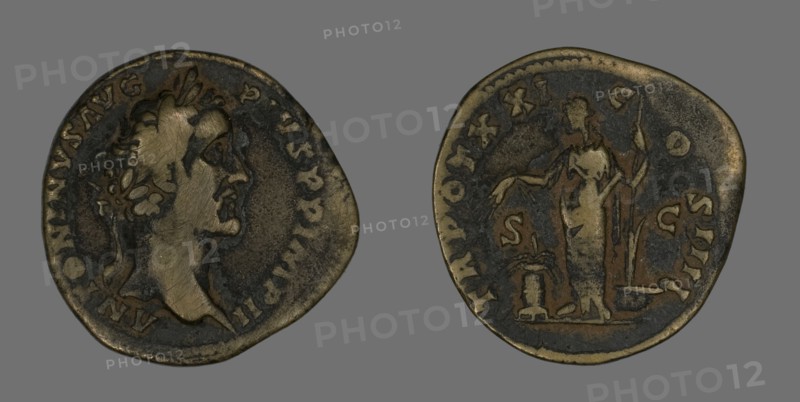 Sestertius (Coin) Portraying Emperor Antoninus Pius, 157-158.