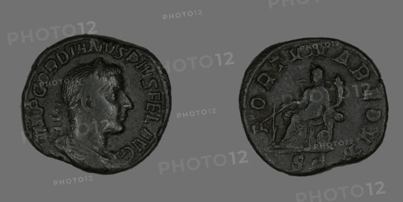 Sestertius (Coin) Portraying Emperor Gordianus, 238-244.