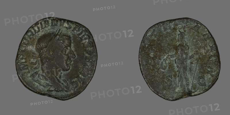 Sestertius (Coin) Portraying Emperor Gordianus, 238-244.
