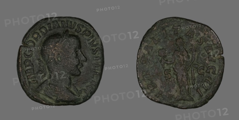 Sestertius (Coin) Portraying Emperor Gordianus, 238-244.