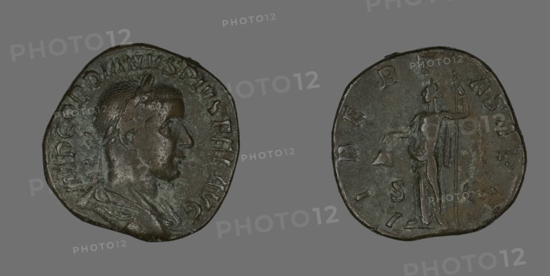 Sestertius (Coin) Portraying Emperor Gordianus, 238-244.