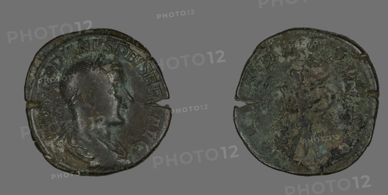 Sestertius (Coin) Portraying Emperor Gordianus, 238-244.