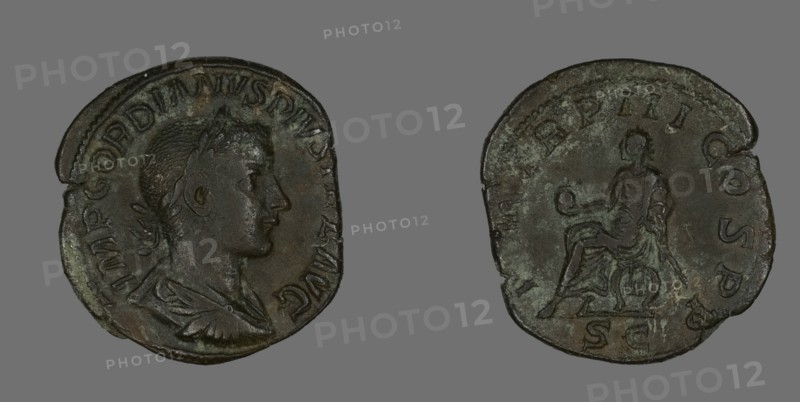Sestertius (Coin) Portraying Emperor Gordianus, 238-244.