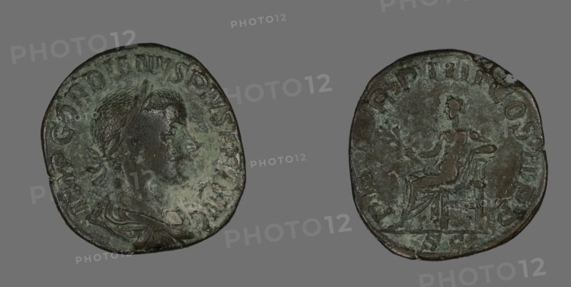 Sestertius (Coin) Portraying Emperor Gordianus, 238-244.