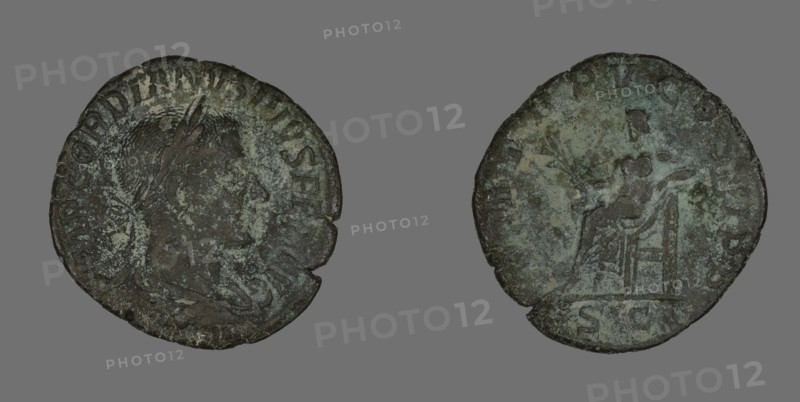 Sestertius (Coin) Portraying a Roman Emperor, 238-244.