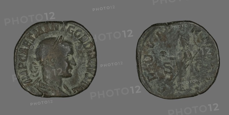 Sestertius (Coin) Portraying Emperor Gordianus, 238-244.