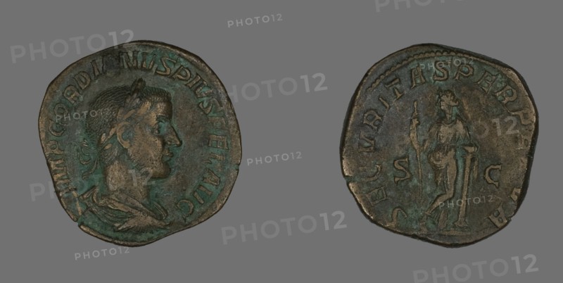 Sestertius (Coin) Portraying Emperor Gordianus, 238-244.