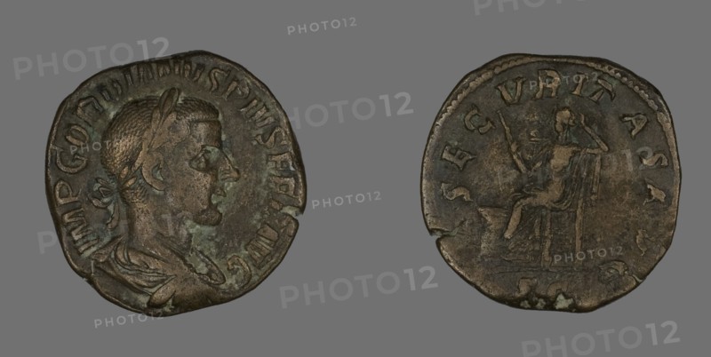 Sestertius (Coin) Portraying Emperor Gordianus, 238-244.