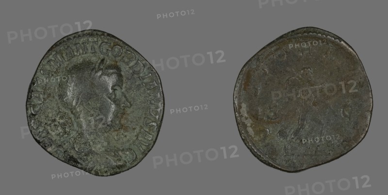 Sestertius (Coin) Portraying Emperor Gordianus, 238-244.