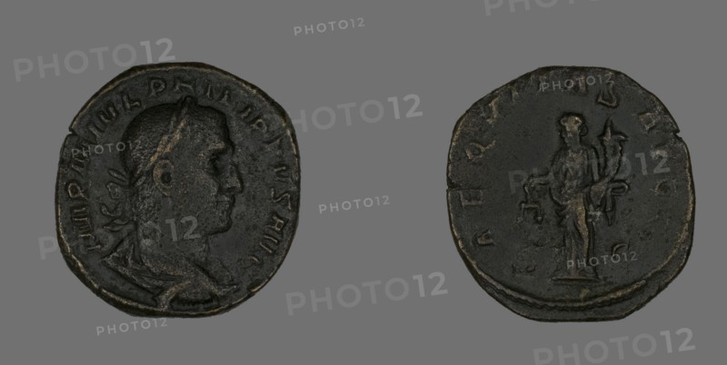 Sestertius (Coin) Portraying Philip the Arab, 244-249.