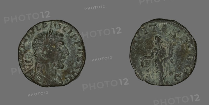 Sestertius (Coin) Portraying Philip the Arab, 244-249.
