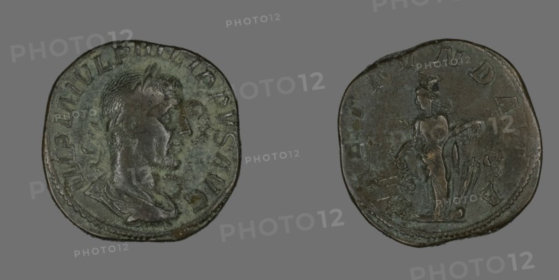 Sestertius (Coin) Portraying Philip the Arab, 244-249.