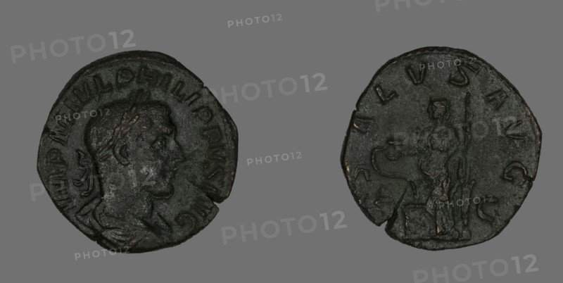 Sestertius (Coin) Portraying Philip the Arab, 244-249.