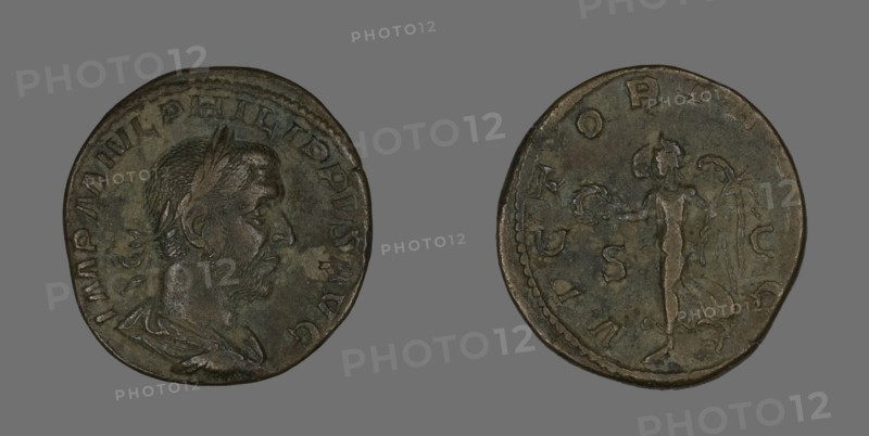 Sestertius (Coin) Portraying Philip the Arab, 244-247.