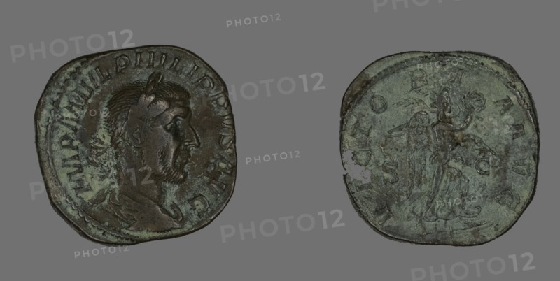 Sestertius (Coin) Portraying Philip the Arab, 244-247.