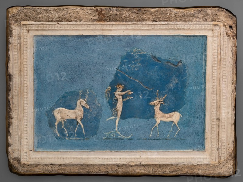 Relief Fragments Depicting a Winged Woman and Two Deer, Early 1st century.