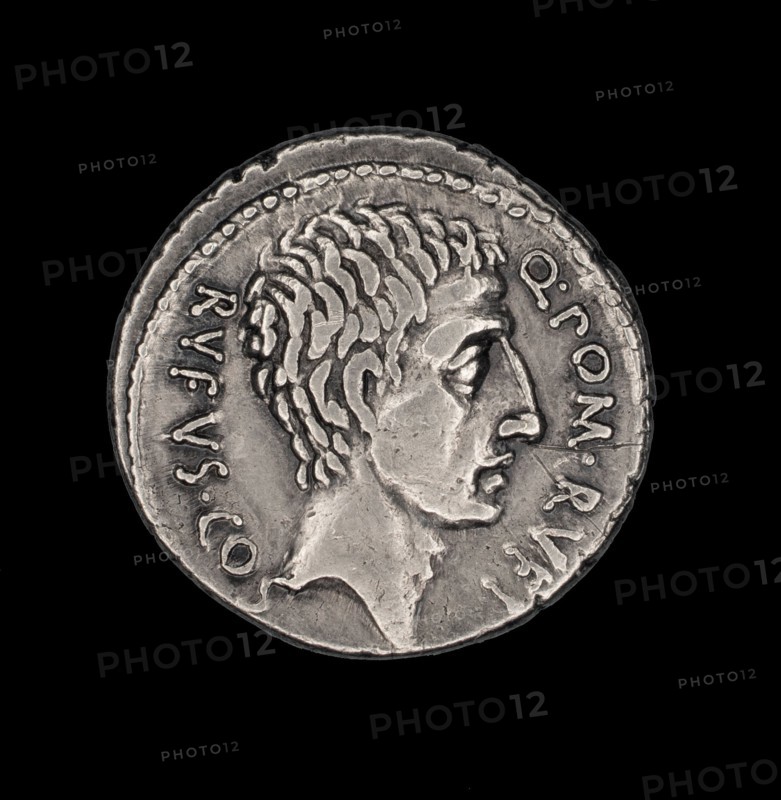 Coin Portraying Q. Pompeius Rufus, 54 BCE.