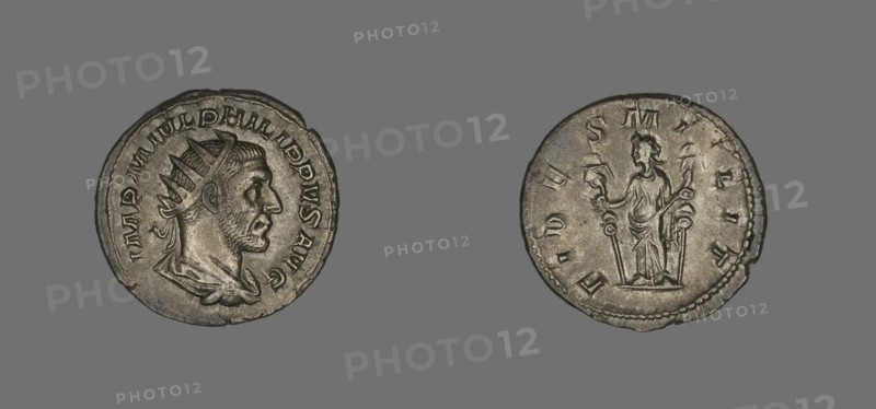 Denarius (Coin) Portraying King Philip II, 244-247.