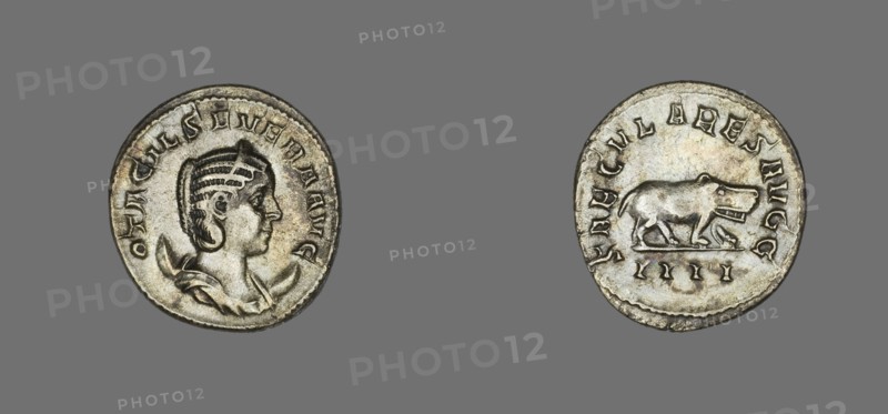 Antoninianus (Coin) Portraying Empress Marcia Otacilia Severa, 248, issued by Emperor Philip the Arab.