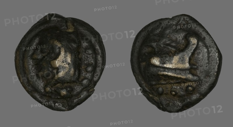 Quadrans (Coin) Depicting the Hero Hercules, 225-217 BCE.