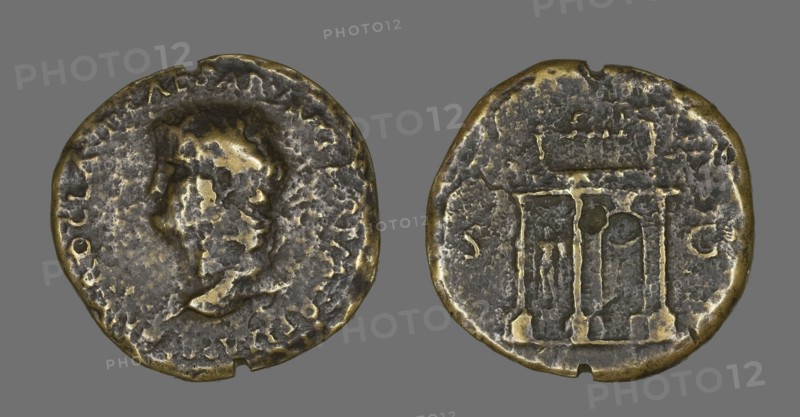 Sestertius (Coin) Portraying Emperor Nero, 54-69.