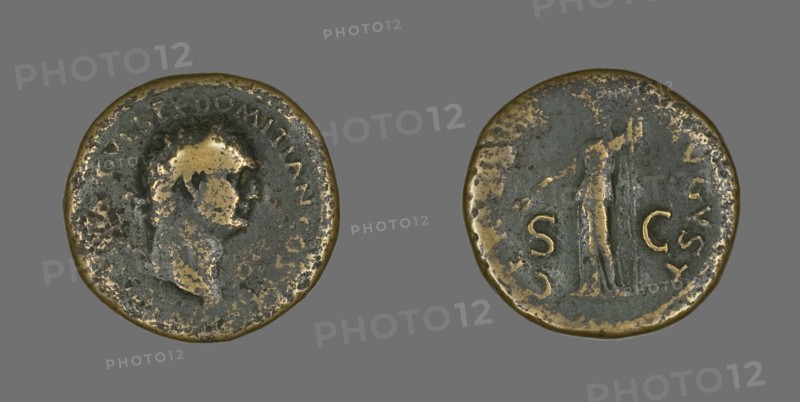 Coin Portraying Emperor Domitian, 81-96.