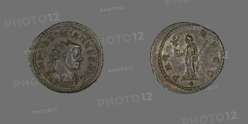 Coin Portraying Emperor Marcus Aurelius Valerius Maximianus (Maximian or Maximianus I), 286/305.
