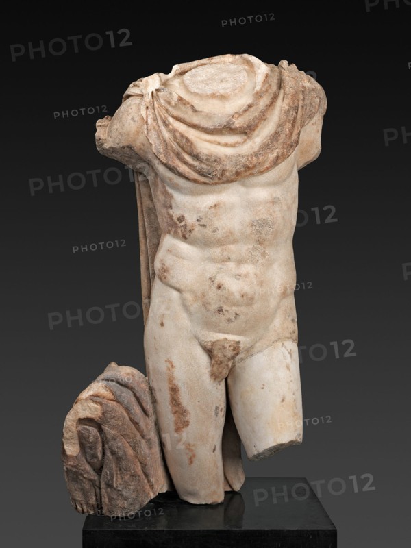Fragment of a Portrait Statue of a Man, 2nd century.
