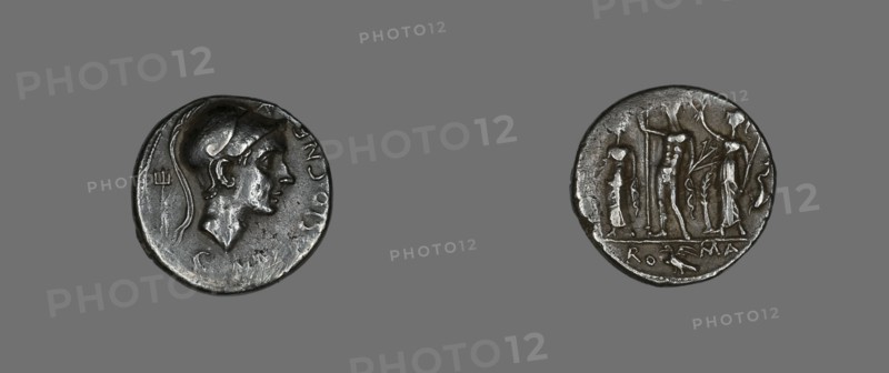 Denarius (Coin) Depicting Scipio Africanus, 112-111 BCE.