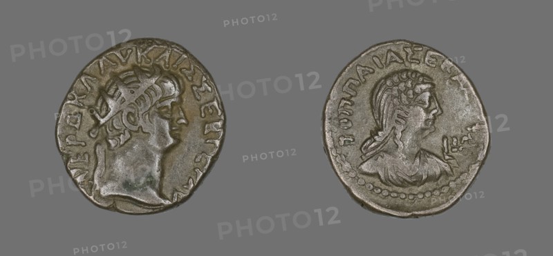 Tetradrachm (Coin) Portraying Emperor Nero, 64-65.
