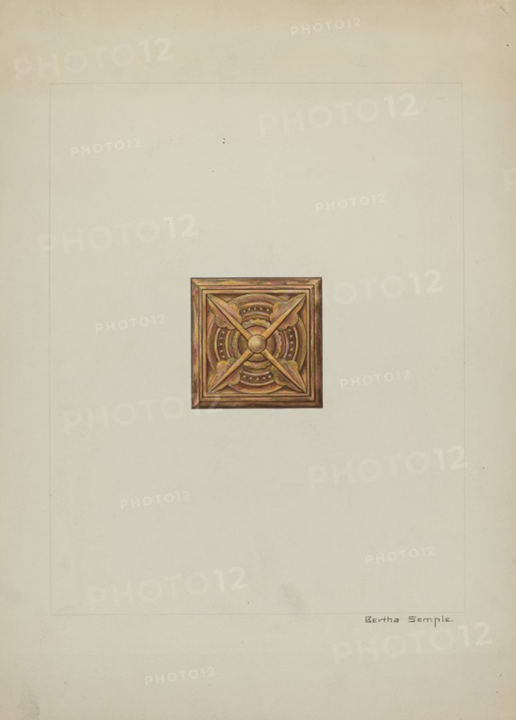 Carved Wood Ornament, c. 1937.