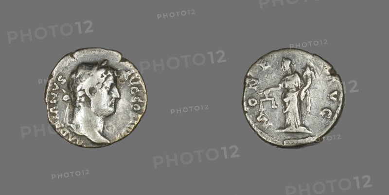 Denarius (Coin) Portraying Emperor Hadrian, 134-138.