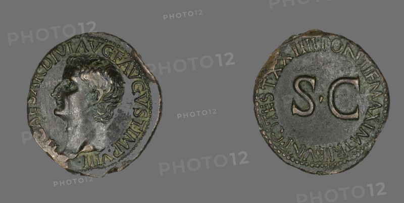 As (Coin) Portraying Emperor Tiberius, 22-23.