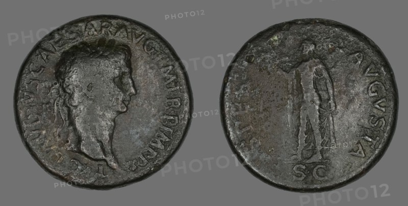Sestertius (Coin) Portraying Emperor Claudius, 50-54.
