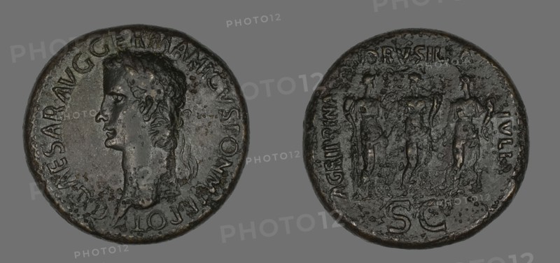 Sestertius (Coin) Portraying Germanicus, 37-38.
