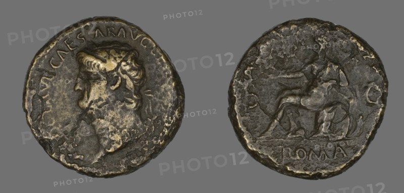 Sestertius (Coin) Portraying Emperor Nero, 65.