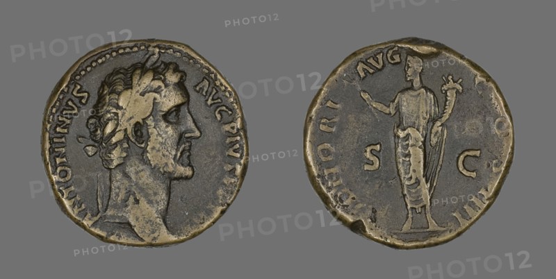 Sestertius (Coin) Portraying Emperor Antoninus Pius, 145-156.